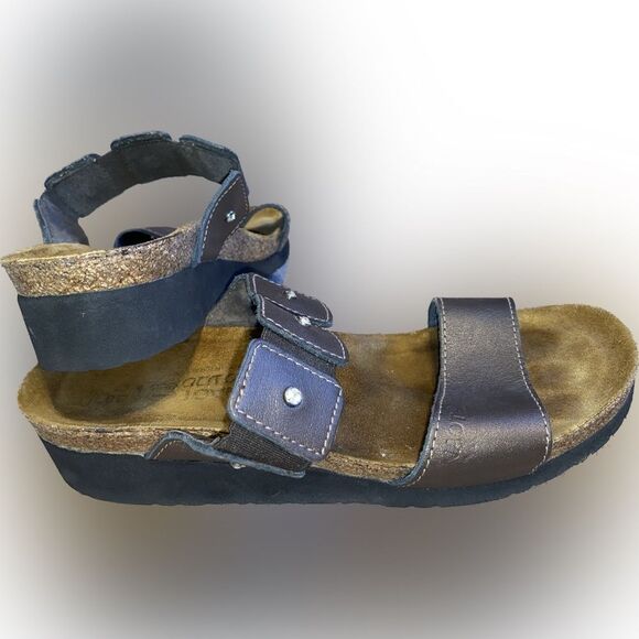 Naot Ashley Slide Sandal Metallic Bronze Rhinestones Size EU 38 US 7 - Picture 2 of 4